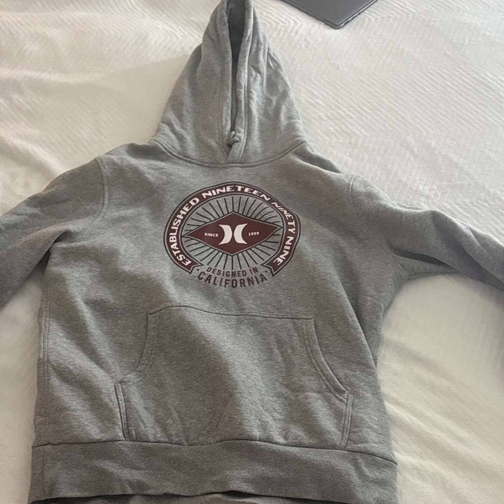 Hurley Charcoal Hoodie with Logo